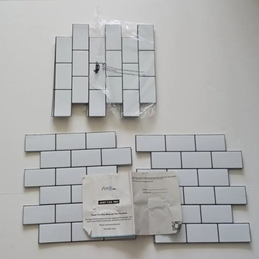 Art3d 10 Thickened Subway Tiles Peel and Stick Backsplash for Kitchen White